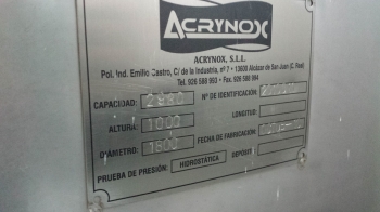 DEPOSITOS ACERO INOX 3000 LITROS/ UNIDAD